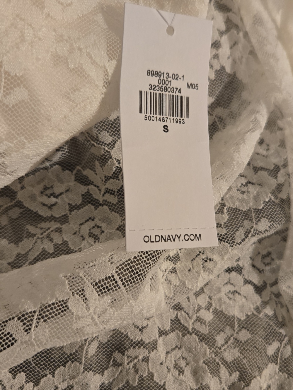 Old Navy Fit & Flare Lace Midi Dress Sea Salt White - Picture 10 of 10